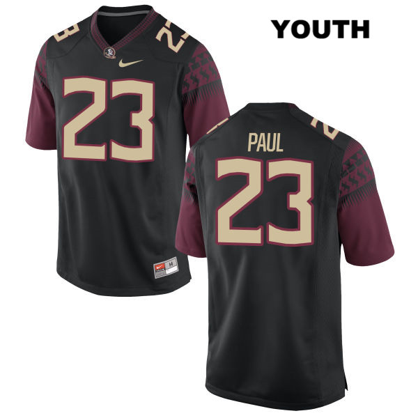 Youth NCAA Nike Florida State Seminoles #23 Herbans Paul College Black Stitched Authentic Football Jersey SIB4269NH